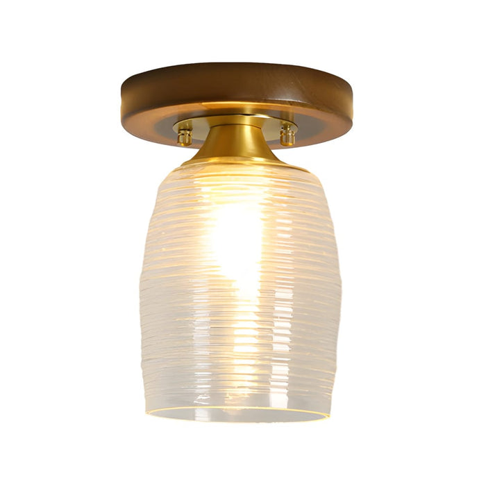 Square Iron Frame American Country Style Ceiling Light Fixture