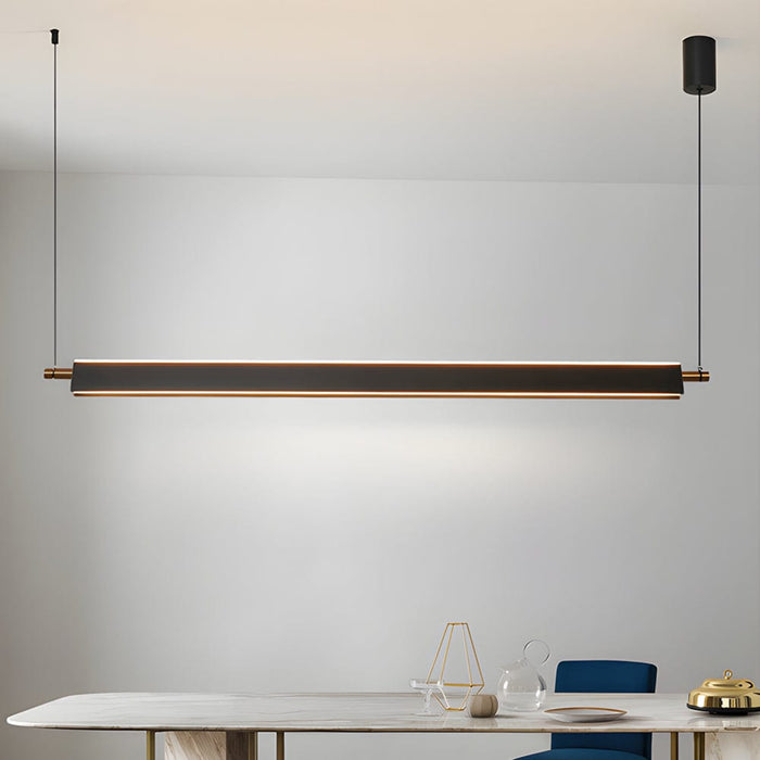 Modern 35.4''/47.2'' Black Aluminum Linear Kitchen Island Light