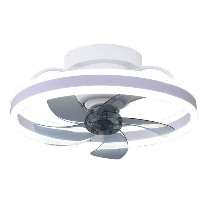 Round Stepless Dimming LED 360° Rotating Modern Ceiling Fan Light
