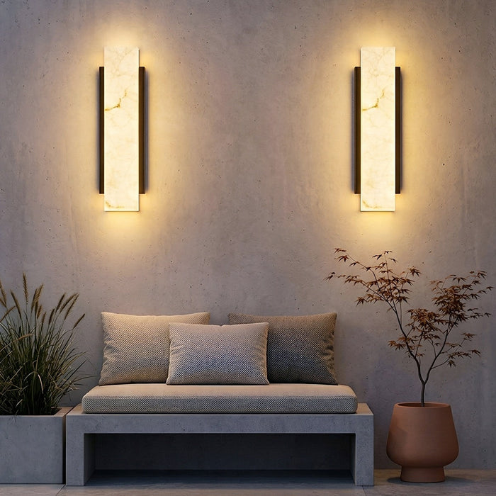 Rectangular Up and Down Outdoor Wall Light - Modern Exterior Sconce for Porch, Patio, and Garage