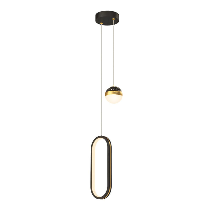 Round Oval Rings 3 Step Dimming LED Starry Projection Modern Pendant Lights