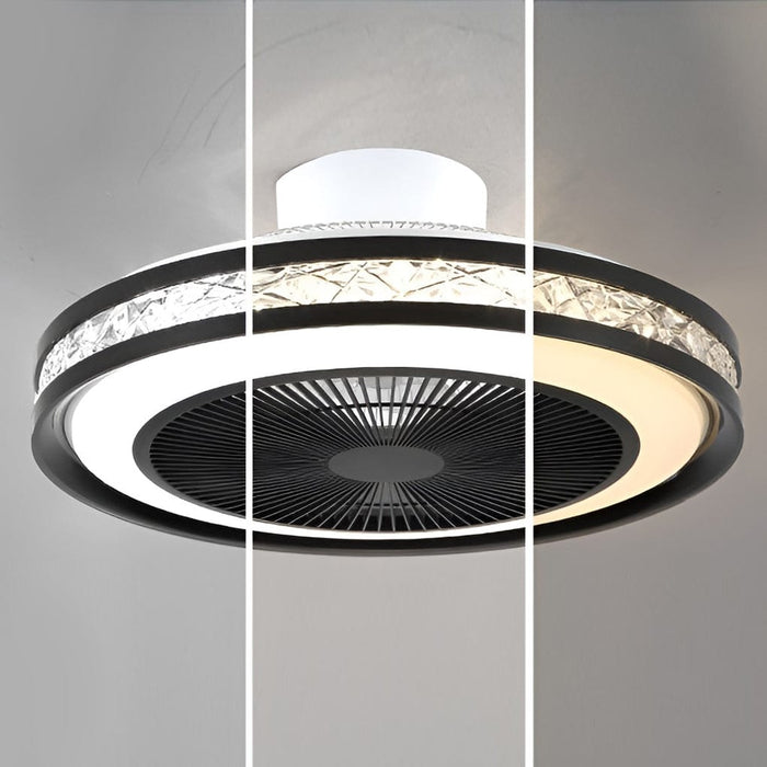 Nordic Minimalist Household Stepless Dimming Integrated Bladeless Ceiling Fan Lamp