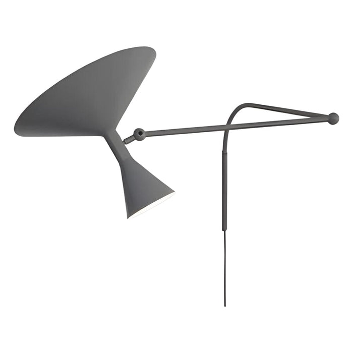 Marseille Swing Arm Wall Lamp Modern Wall Light in White/Black/Gray