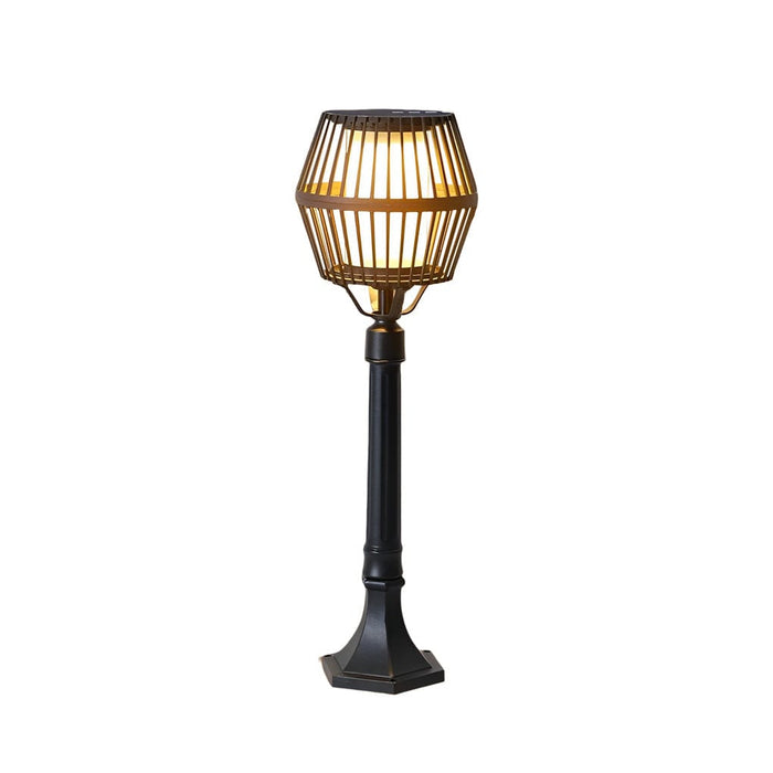 Waterproof Aluminum LED Matte Black Modern Solar Outdoor Lights Lanterns