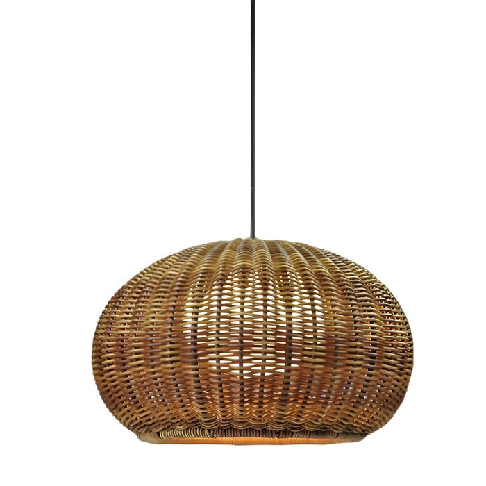 Lantern Shaped Waterproof Rattan Modern Outdoor Wall Lamp Chandelier