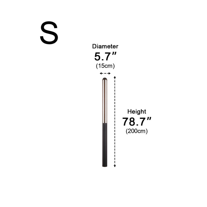 Modern Minimalist Outdoor Post Light, LED Pathway Lighting, IP65 Waterproof, Aluminum Black for Garden/Driveway/Landscape