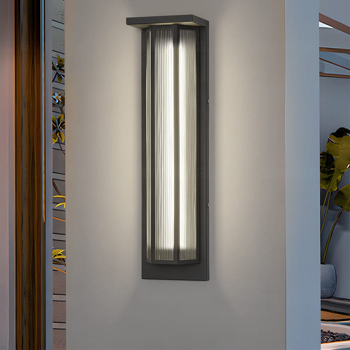 Vintage Rectangular Acrylic LED Outdoor Solar Wall Lights