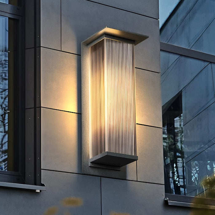 Rectangular Waterproof LED 3w Modern Outdoor Solar Wall Sconces Lighting