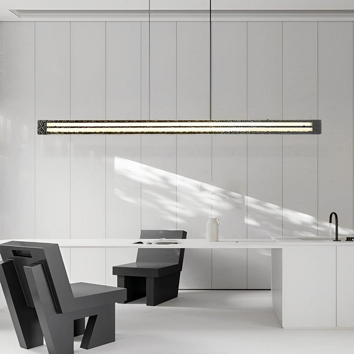 Circular Strip Copper Glass LED Stepless Dimming Nordic Chandelier
