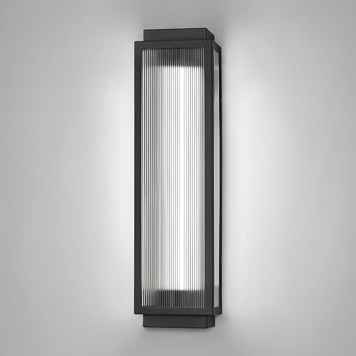 Rectangular Strip Waterproof LED Black Modern Outdoor Wall Lights