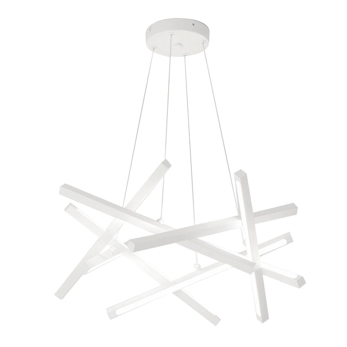 Modern LED Sputnik Stick Chandelier White Kitchen Dining Room Lighting