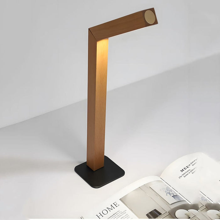 Minimalist Wood Stick Magnet Reading Desk Lamp Touch Control