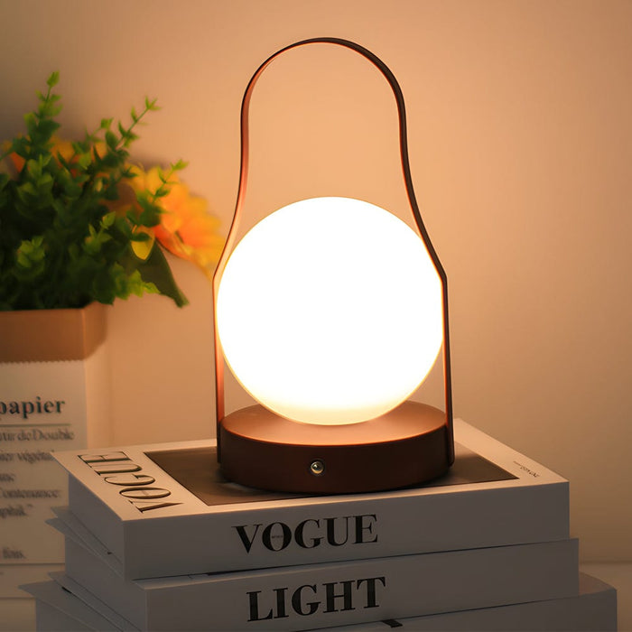 Portable Handle Lantern Table Lamp Built-in LED 3-way Dimmable Lighting
