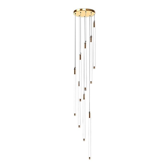 Spiral Creative Long Strip LED Modern Duplex Staircase Chandelier Light