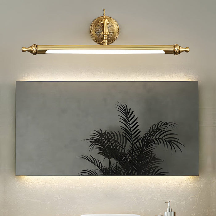 Antique Copper Linear 180° Adjustable Dimmable LED Vanity Light for Bathroom