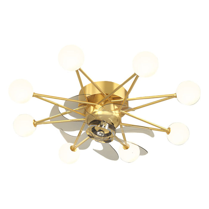 Stars Creative Balls 360° Shake Head 3 Step Dimming Modern Ceiling Fans