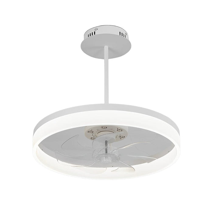 Round Mute Intelligent LED Creative Nordic Bladeless Ceiling Fans Light