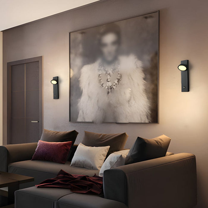 Rotatable Head Modern Spotlight Wall Lamp. Touch Control