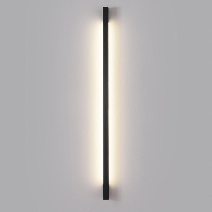 Minimalist Strip Three Step Dimming LED Black Postmodern Wall Lamp