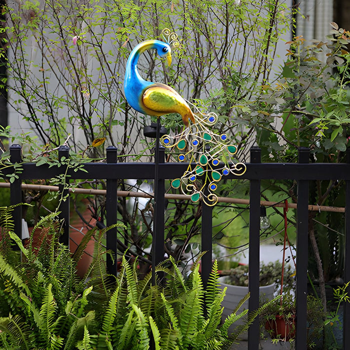 43.7 In. Peacock Solar-Powered Garden Stake - 2-Pack