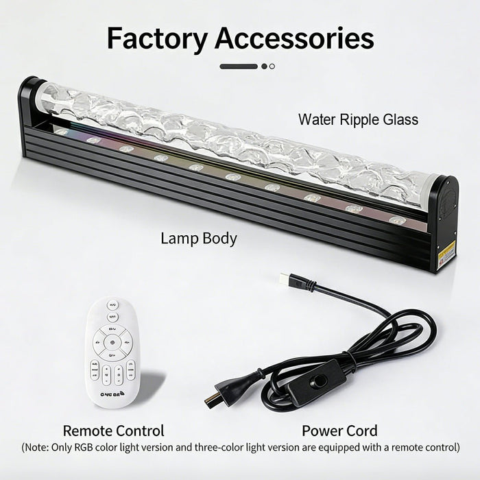 Water Waves Wall Washer Light, Dynamic LED Projection, Ambient Lighting for Patio/Garden/Home