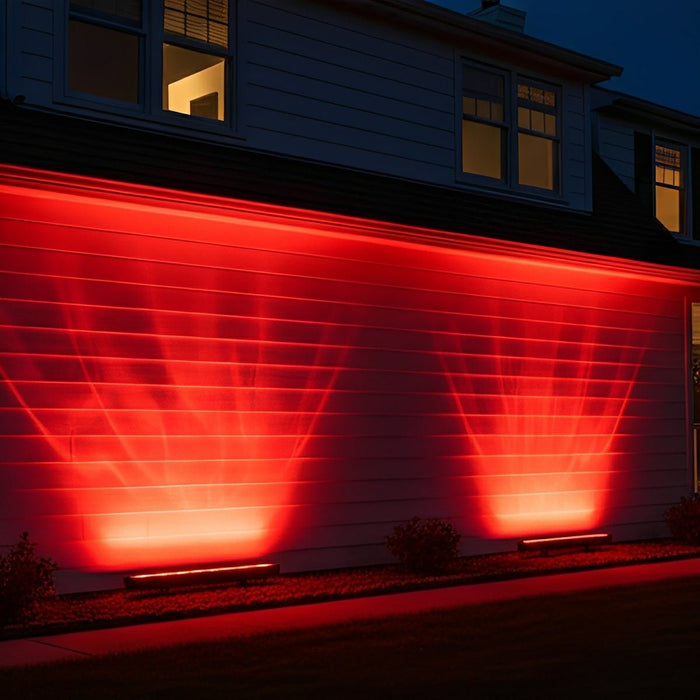 3D Dynamic Wave LED Strip - Outdoor Wall Washer Light, Waterproof / RGB Color Changing, 42.91 inch - Aluminum Glass Fixture