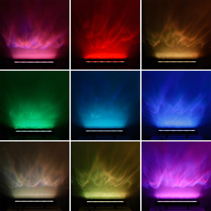 3D Dynamic Wave LED Strip - Outdoor Wall Washer Light, Waterproof / RGB Color Changing, 42.91 inch - Aluminum Glass Fixture
