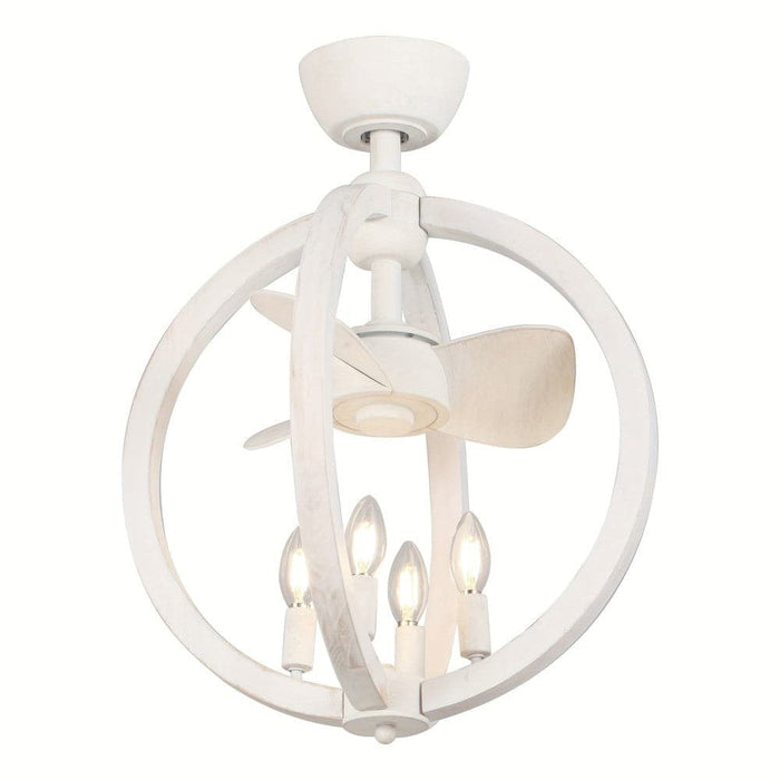 4- Light White Farmhouse Wood Globe-Shaped Ceiling Fan with Remote-ErisView