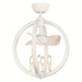 4- Light White Farmhouse Wood Globe-Shaped Ceiling Fan with Remote-ErisView