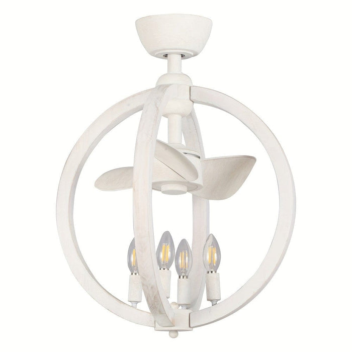 4- Light White Farmhouse Wood Globe-Shaped Ceiling Fan with Remote-ErisView