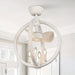 4- Light White Farmhouse Wood Globe-Shaped Ceiling Fan with Remote-ErisView