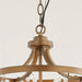 4-Light Rustic Crystal Hanging Light, Dimmable Drum Shaped Crystal Pendant Light-Chain Details-ErisView