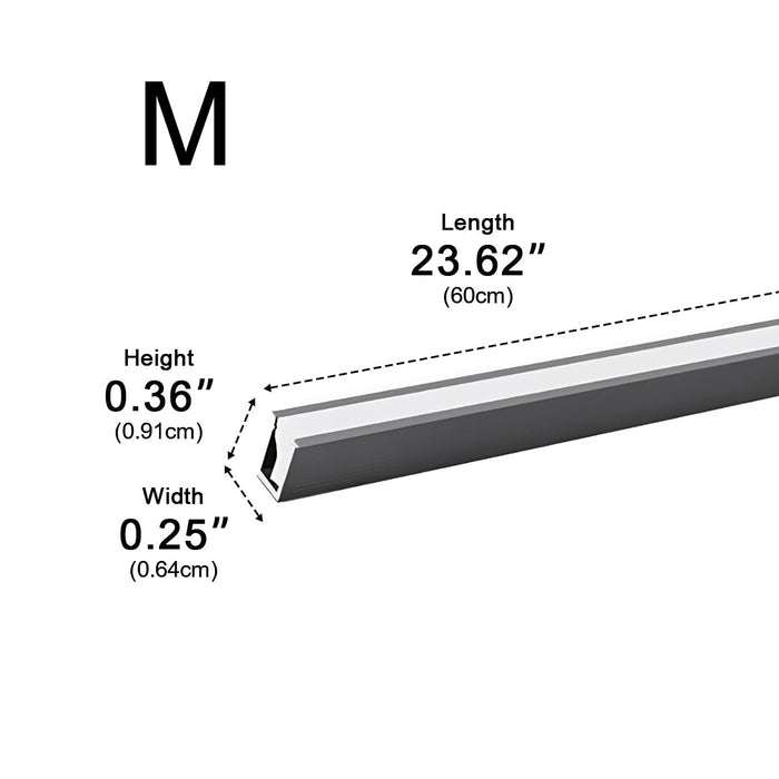 Recessed Invisible LED Strip Light - Under Cabinet Lighting / Linear Shelf Illumination, 4-Pack