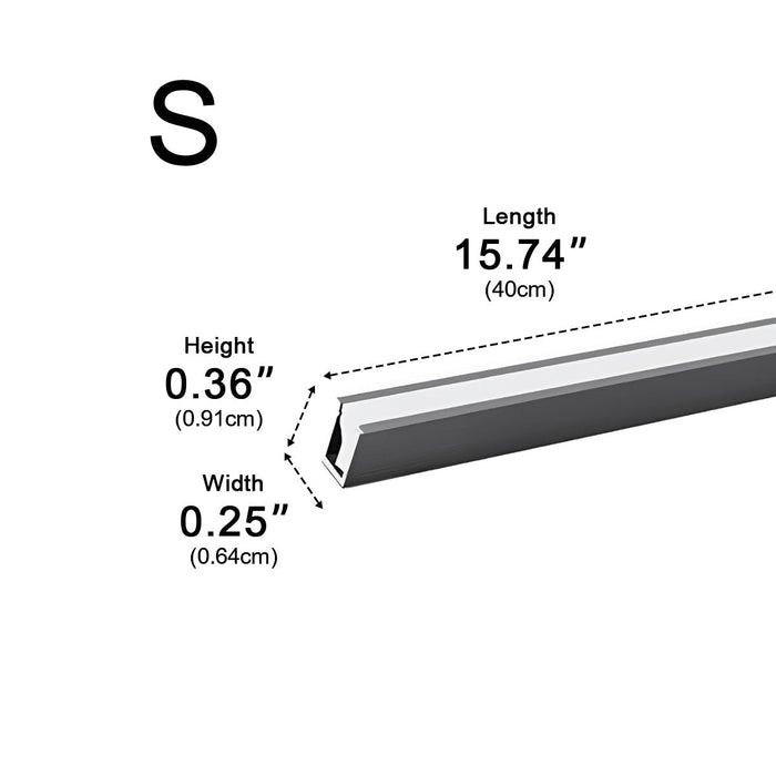 Recessed Invisible LED Strip Light - Under Cabinet Lighting / Linear Shelf Illumination, 4-Pack