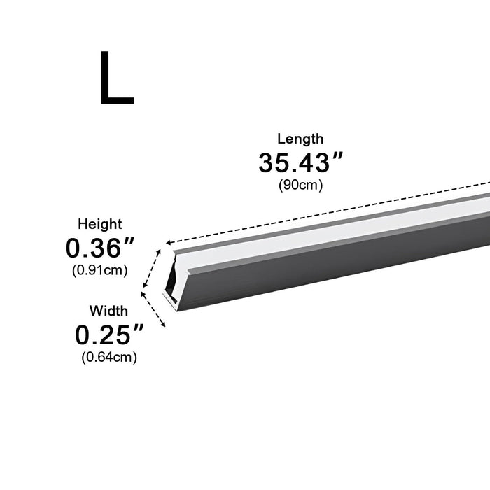 Recessed Invisible LED Strip Light - Under Cabinet Lighting / Linear Shelf Illumination, 4-Pack