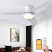 40 in. Bedroom Ceiling Fans with Lights, White Modern Ceiling Fan with Remote and APP Control, Low Ceiling Fan for Bedroom Living Room Dining Room-10-ErisView