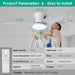 40 in. Bedroom Ceiling Fans with Lights, White Modern Ceiling Fan with Remote and APP Control, Low Ceiling Fan for Bedroom Living Room Dining Room-15-ErisView