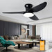 40 in. Bedroom Ceiling Fans with Lights, White Modern Ceiling Fan with Remote and APP Control, Low Ceiling Fan for Bedroom Living Room Dining Room-1-ErisView