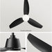 40 in. Black Contemporary Ceiling Fan with Light Remote, 3 Blade Low Profile Ceiling Fan Fixture for Bedroom Living Room Dining Room Kitchen-8-ErisView