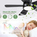 40 in. Black Modern Ceiling Fan with Lights Remote APP Control, Flush Mount Low Profile Reversible Ceiling Fans for Kitchen Bedroom Patio-3-ErisView