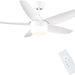 40 in. Remote Control Ceiling Fan and Light, White Modern Ceiling Fan with 5 Blades, Ceiling Fan Summer Winter, Bedroom Ceiling Fans for Low Ceiling-1-ErisView