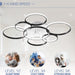 41 in. Flush Mount LED Ceiling Fan with Lights and Remote Control for Living Room-5-ErisView