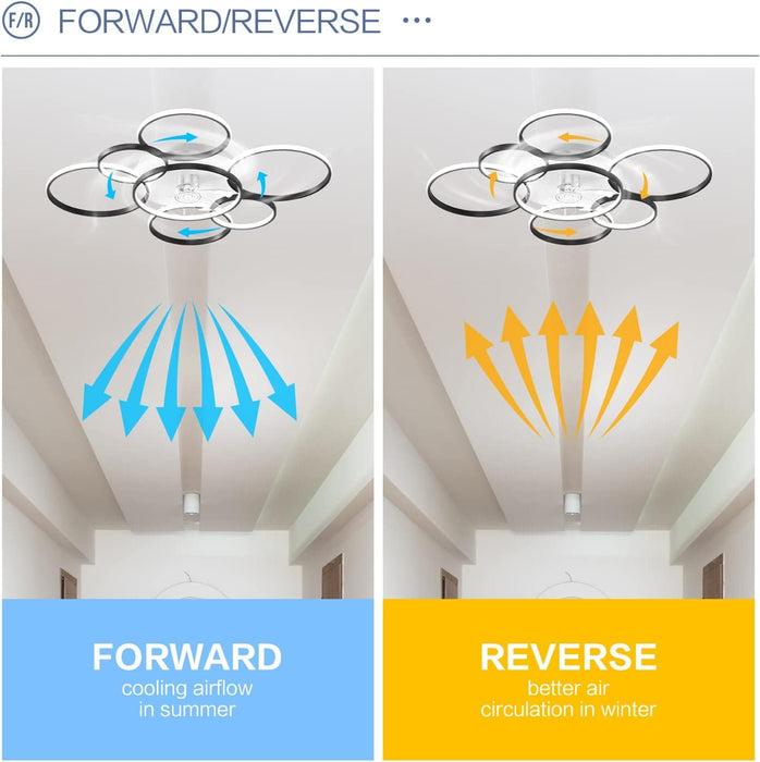 41 in. Flush Mount LED Ceiling Fan with Lights and Remote Control for Living Room-6-ErisView
