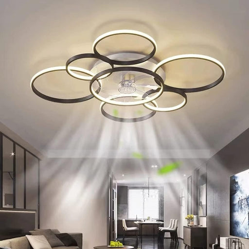 41 in. Flush Mount LED Ceiling Fan with Lights and Remote Control for Living Room-1-ErisView