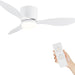 42 In Bedroom Ceiling Fans with Lights, Flush Mount Ceiling Fan, Reversible, White Ceiling Fan with Low Profile Light for Living Room Fan Bedroom, White-1-ErisView
