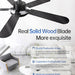 42 in. Black Ceiling Fan with Light Remote Control, 5 Blades Wood Modern Ceiling Fan for Bedroom Living Room, Office Ceiling Fan-2-ErisView