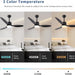 42 in. Black Indoor Ceiling Fan with Light and Remote, Reversible Noiseless 3 Blade Ceiling Fan for Bedroom Living Room Dining Room, Outdoor Fan for Patio-2-ErisView