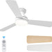 42 in. Black Indoor Outdoor Ceiling Fan with Light and Remote Control, Flush Mount Outdoor Ceiling Fan, Noiseless Ceiling Fan for Bedroom Living Room-10-ErisView