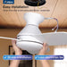 42 in. Black Indoor Outdoor Ceiling Fan with Light and Remote Control, Flush Mount Outdoor Ceiling Fan, Noiseless Ceiling Fan for Bedroom Living Room-18-ErisView