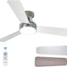 42 in. Black Indoor Outdoor Ceiling Fan with Light and Remote Control, Flush Mount Outdoor Ceiling Fan, Noiseless Ceiling Fan for Bedroom Living Room-19-ErisView